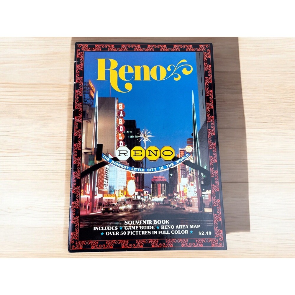 Reno, Nevada Souvenir Book ~ Travel Brochure / Booklet ~‎ Guide, Map, Pictures